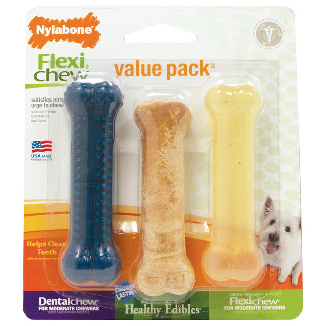 Nylabone Value 3 Pack Regular Flexi Chews