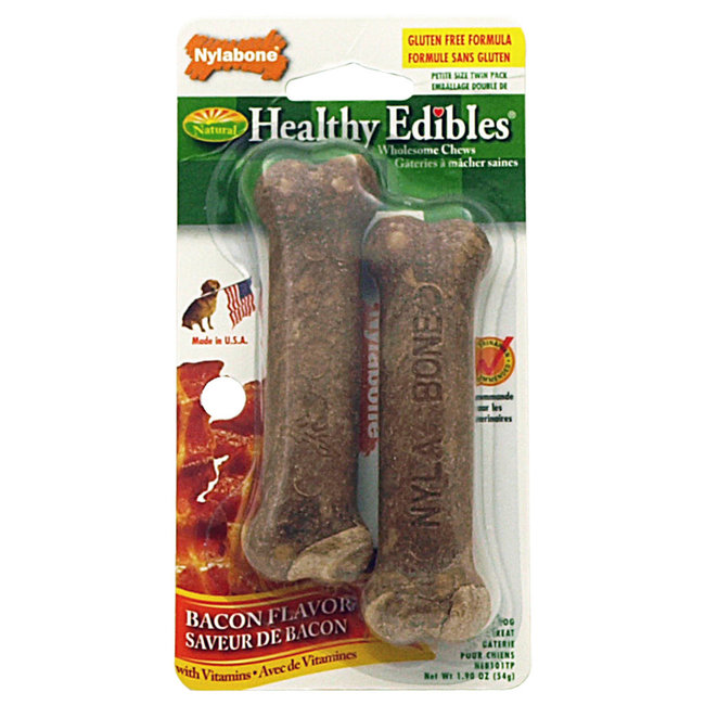 Nylabone 2 Pack X-Small Editable Bacon Chews***On Sale****