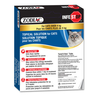 Zodiac Infestop Cats Over 4 kg****Clearance*****