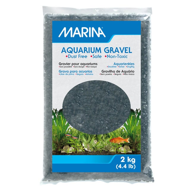 Marina 2 kg (4.4 lb) Black Decorative Aquarium Gravel
