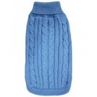 Doggie Q 6" Blue Cable Sweater****Clearance*****