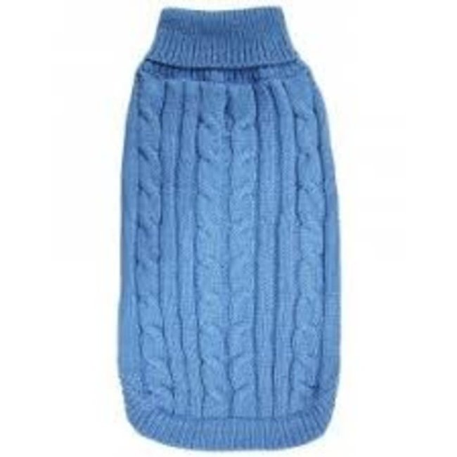 Doggie Q 6" Blue Cable Sweater****Clearance*****