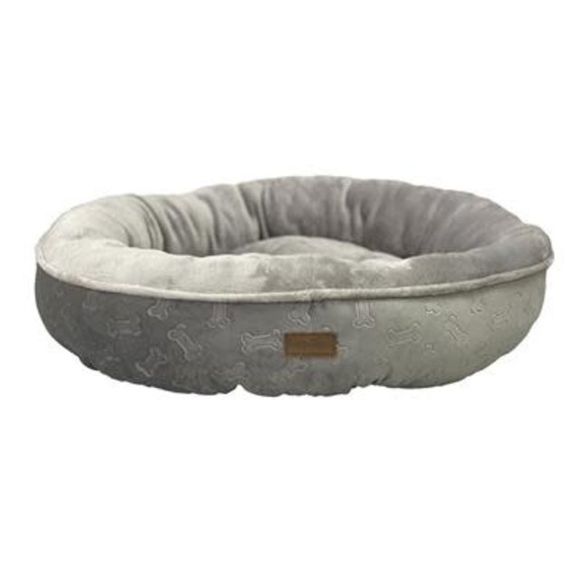 Spot 28" Gray Embossed Bone Round Bed