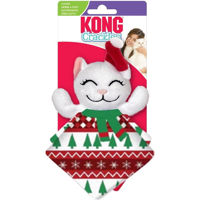 Kong Holiday Crackles Santa Kitty