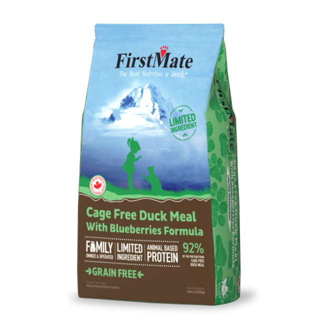 FirstMate Cat Cage Free Duck with Blueberry Formula