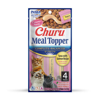 INABA 4x 2oz Churu Meal Topper Tuna with Salmon