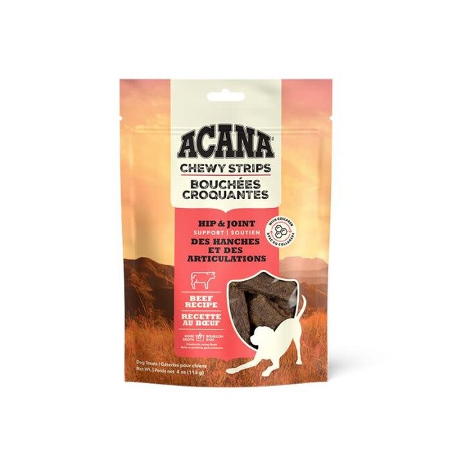 Acana 4 oz Chewy Strips Hip & Joint Beef Dog Treat