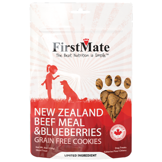 FirstMate 8oz  Grain Free Cookies Beef & Blueberries