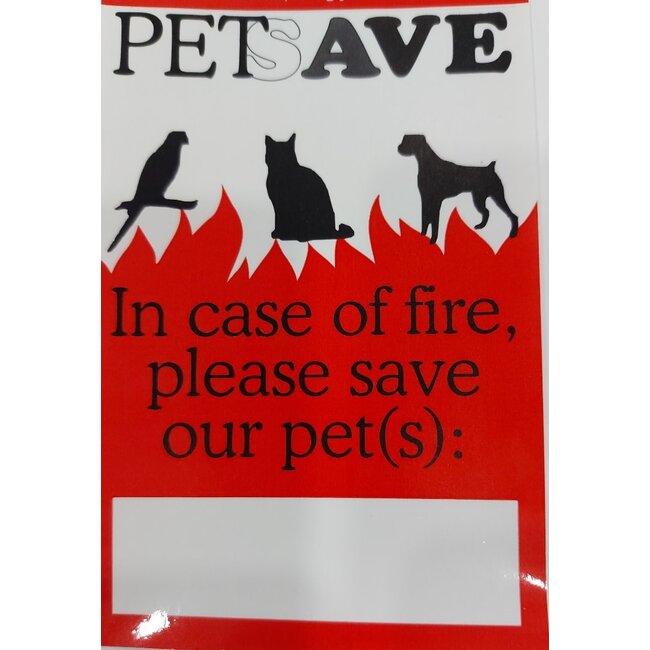 Burgham Fire Safety Sticker