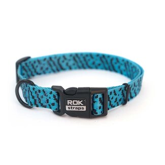 Rok Straps Collar***Discontinued**** Blue/Black Med