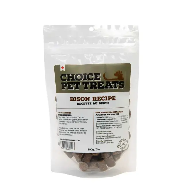 Choice Pet Treats 200g Bison Recipe