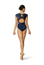 Bloch L4122 Boat Neck Velvet Cap Sleeve Leo