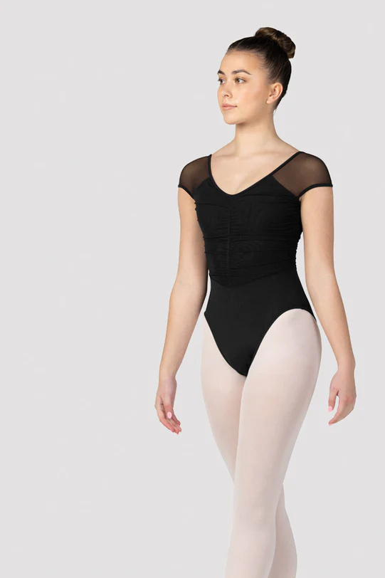 Lb5215 Ladies Flavia Ruched Bodice Cap Sleeve Leotard Step Up 