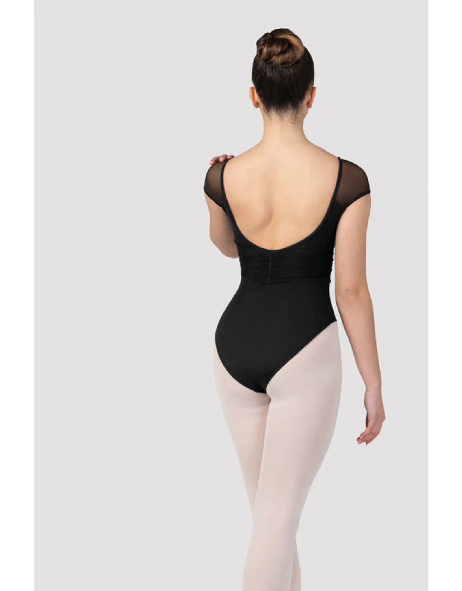 Bloch Ladies Flavia Ruched Bodice Cap Sleeve Leotard