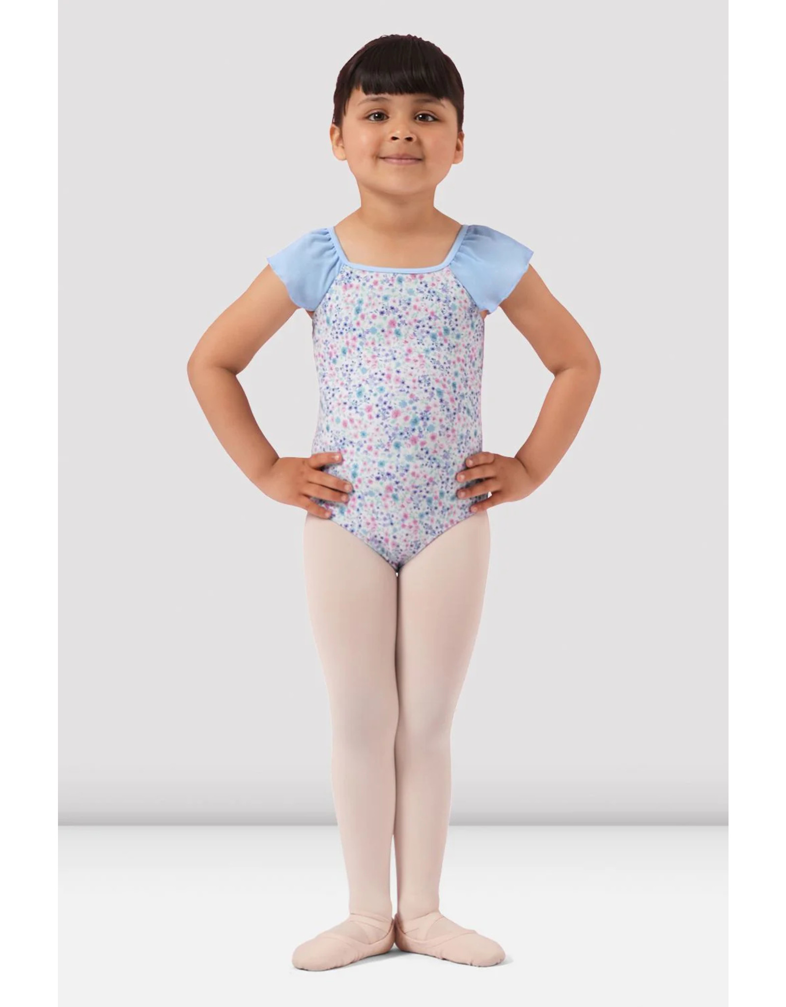 Bloch Girls Mirella Ditsy Floral Frill Sleeve Leotard