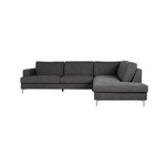 FEATHER RHF CHARCOAL LINEN SECTIONAL