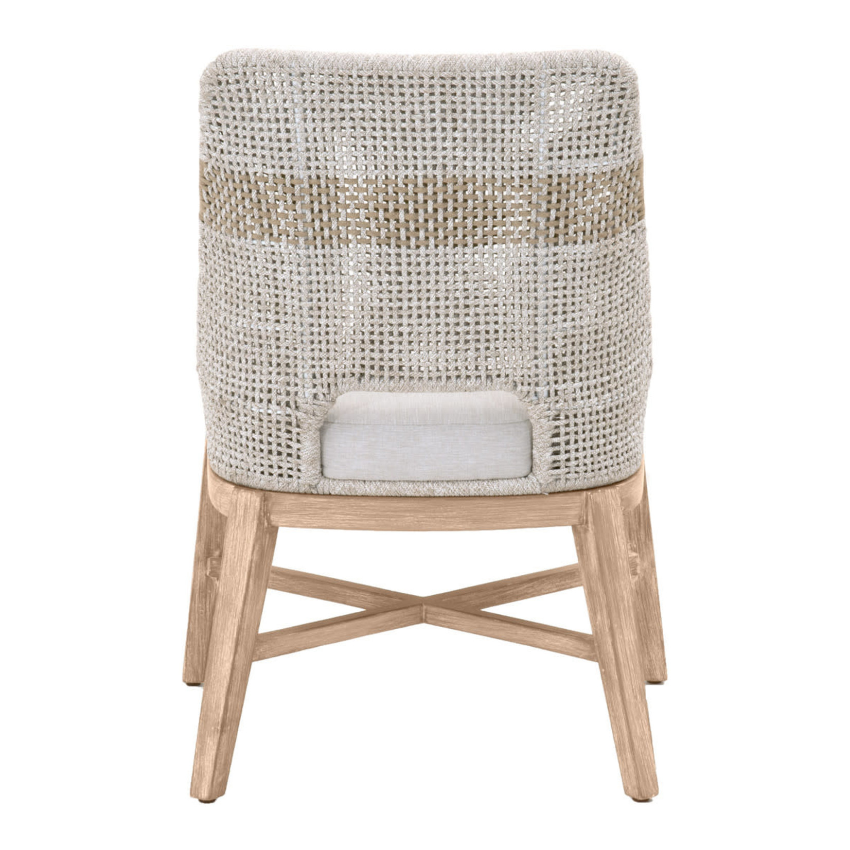 Tapestry Dining Chair - Taupe & White Flat Rope
