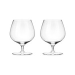 Crystal Wingback Brandy Glasses - Set of 2