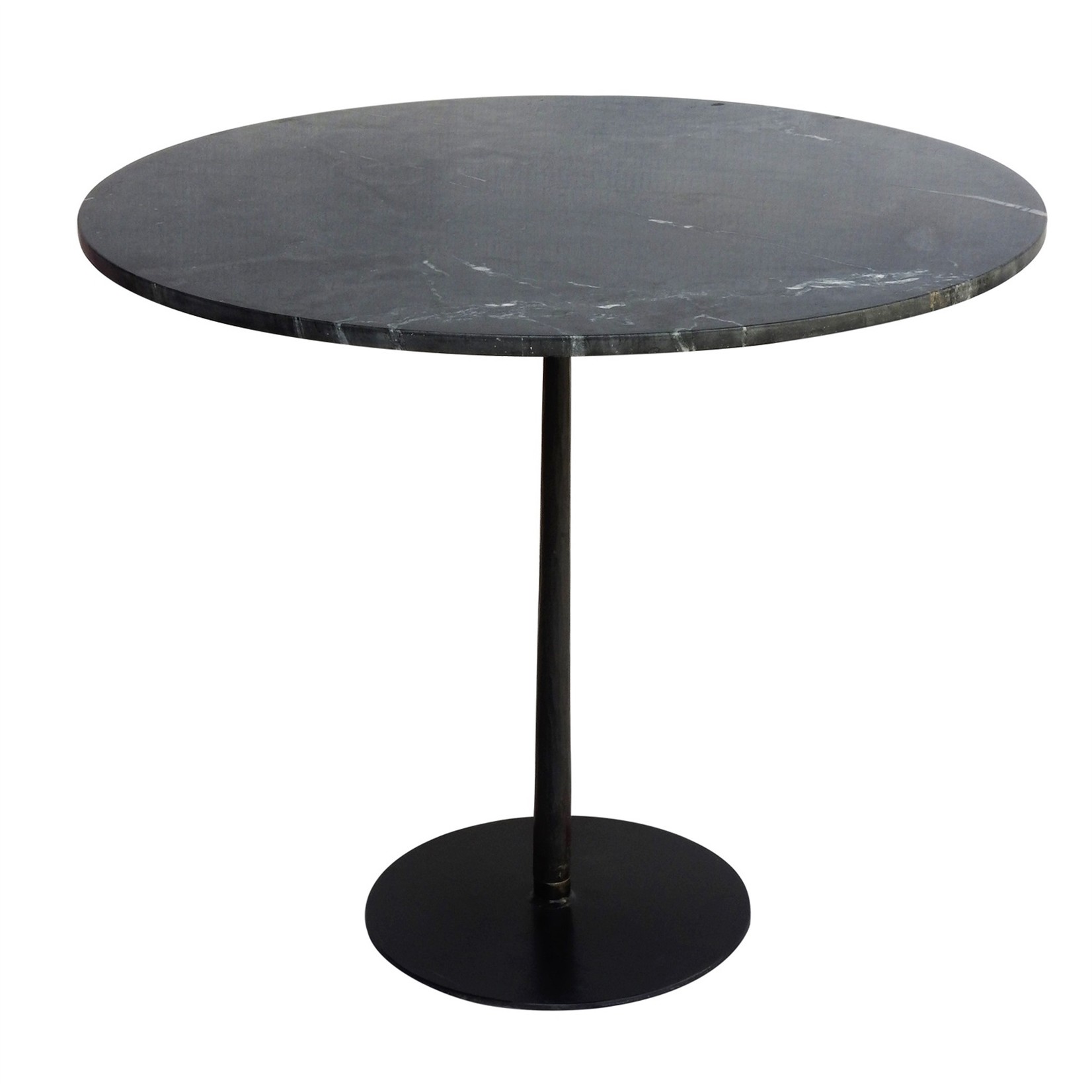 Iron & Black Marble Round Dining Table