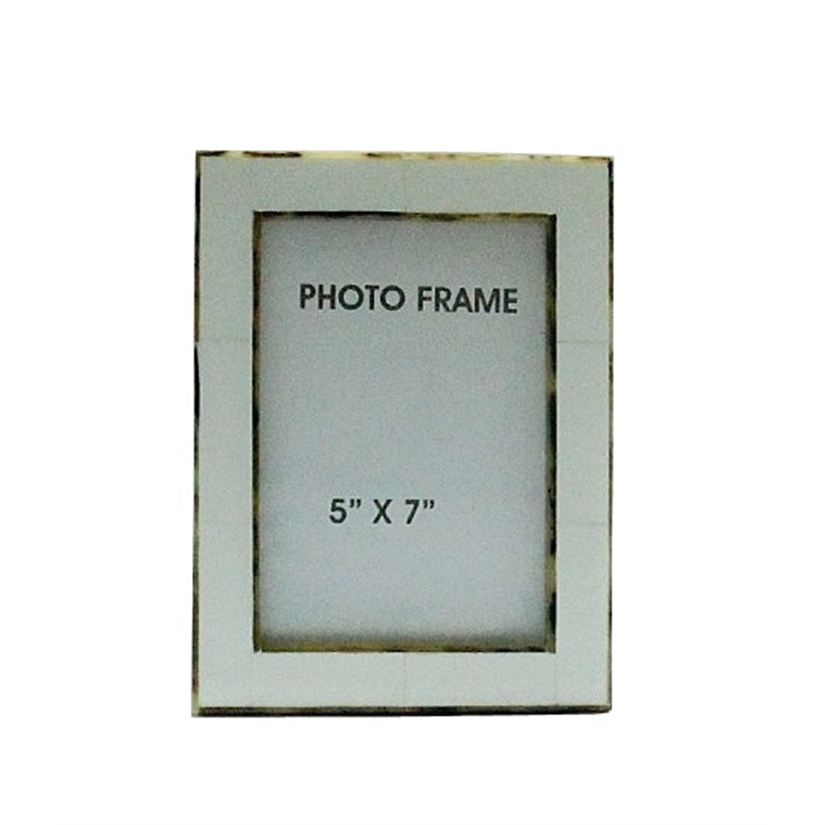 White Frame w/Border 5x7