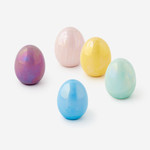Iridescent Ceramic Egg, 3" - Set of 5