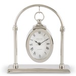 Oval Hanging Silver Clock