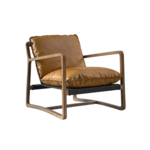 Relax Club Chair - Tan Leather & Ash