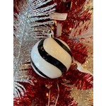 Black Striped Ornament - Ball