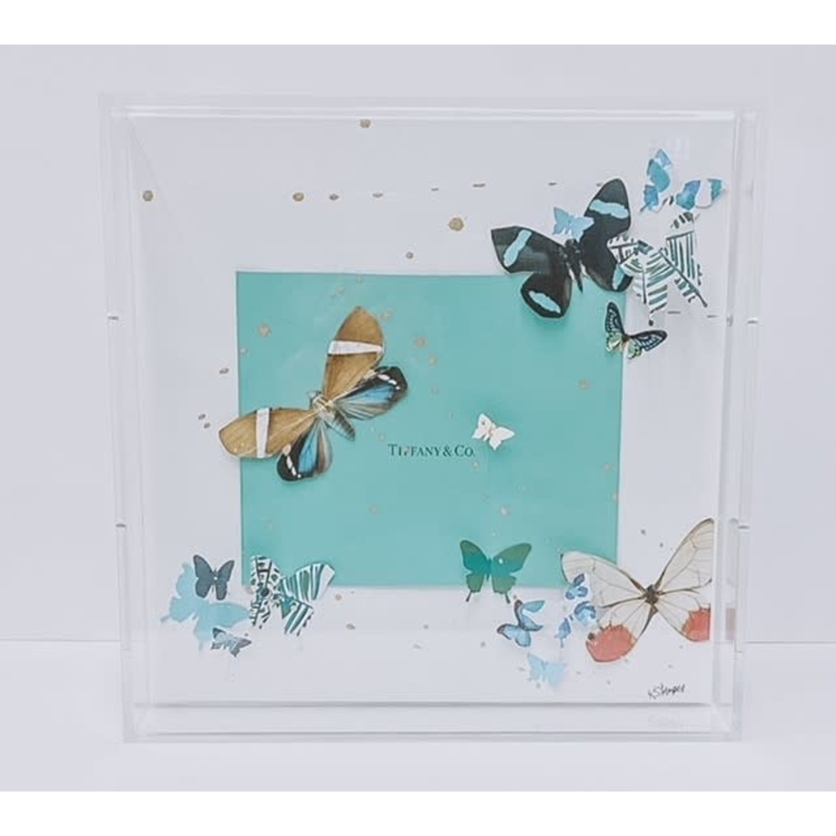 Bag with Butterflies - 12x12 Shadow Box