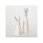 Abstract Porcelain Bunnies - Set Of 2