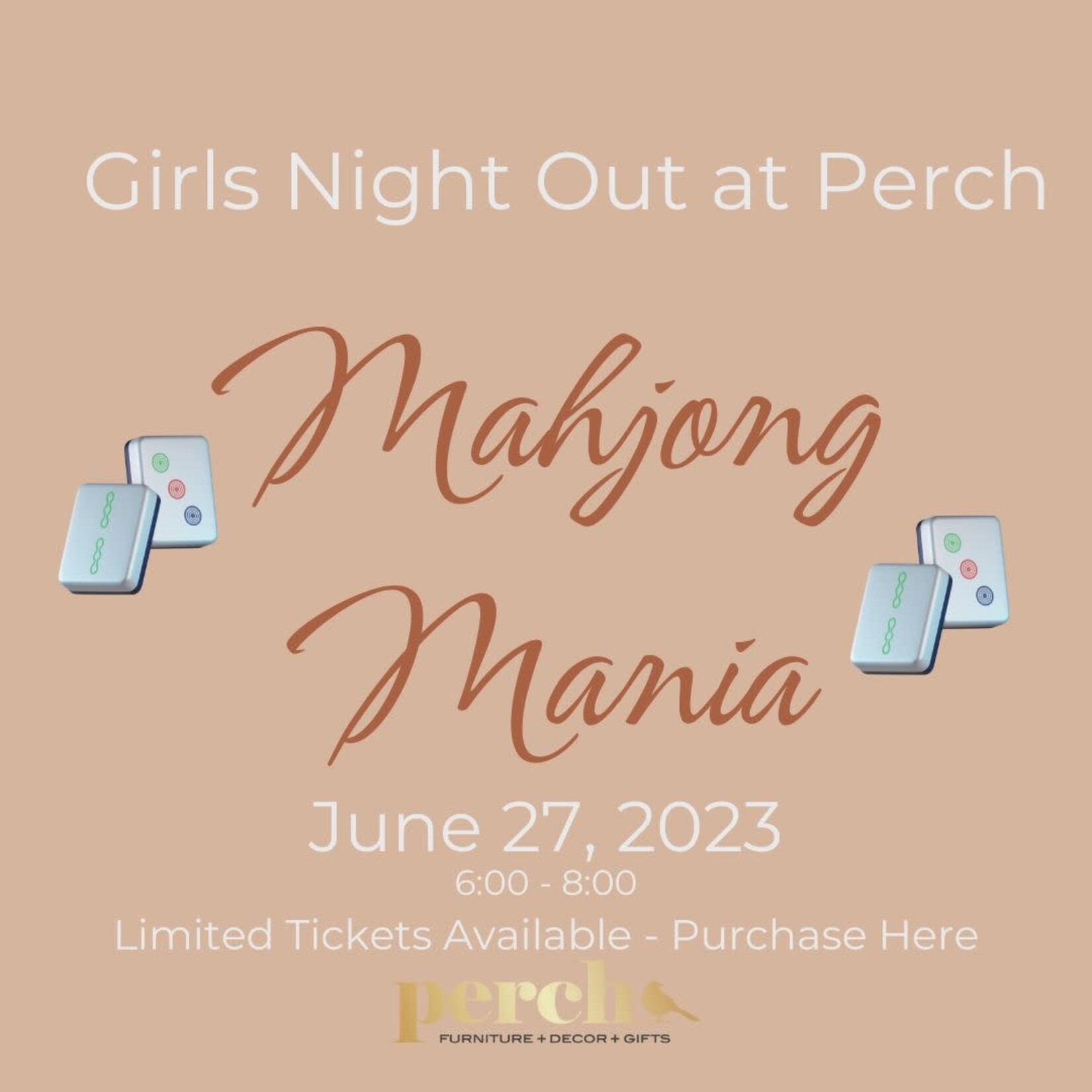 JUNE 27 Mahjong Mania - Lesson and Lite Bites