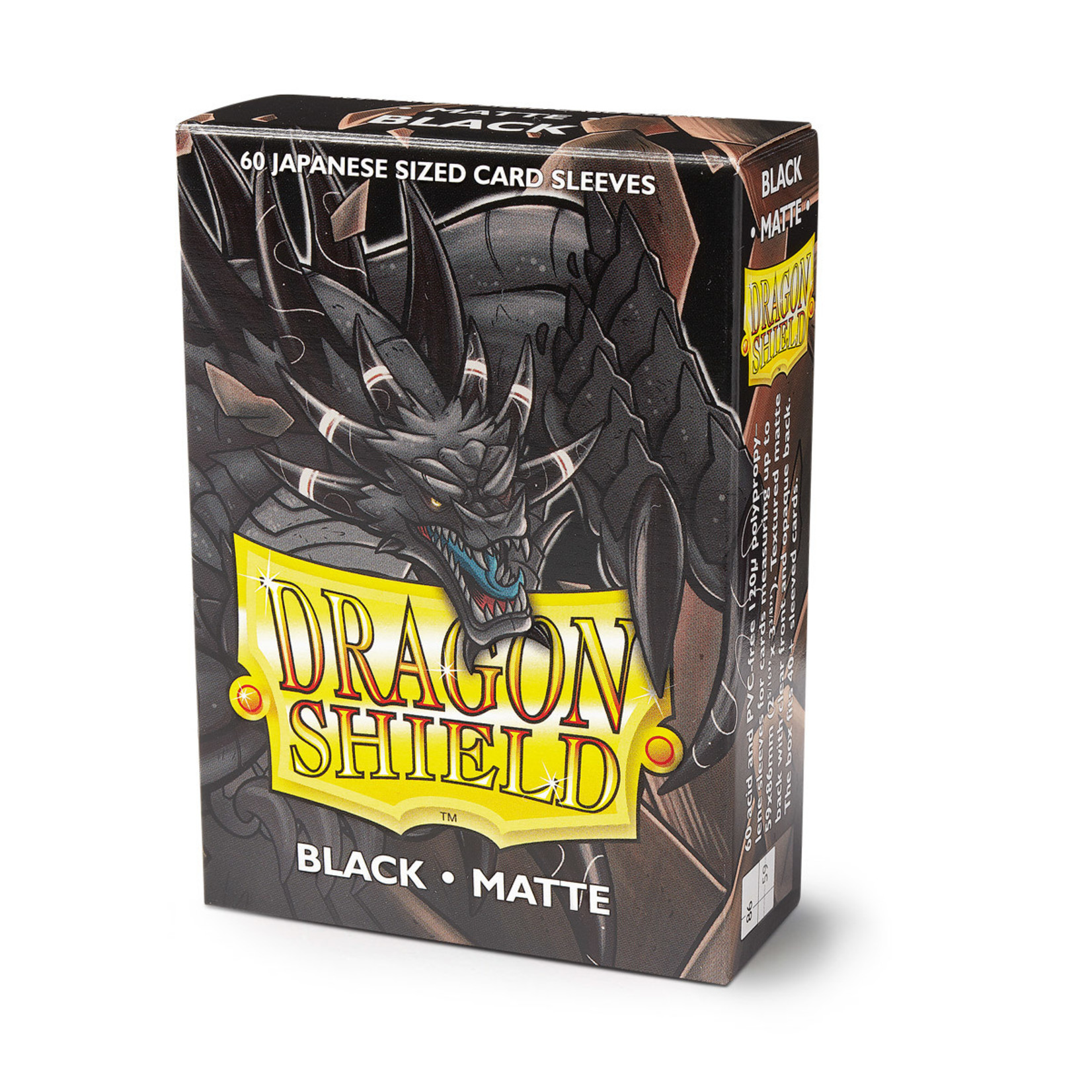 Arcane Tinmen Dragon Shield - Japanese Sleeves - Black Matte (60)