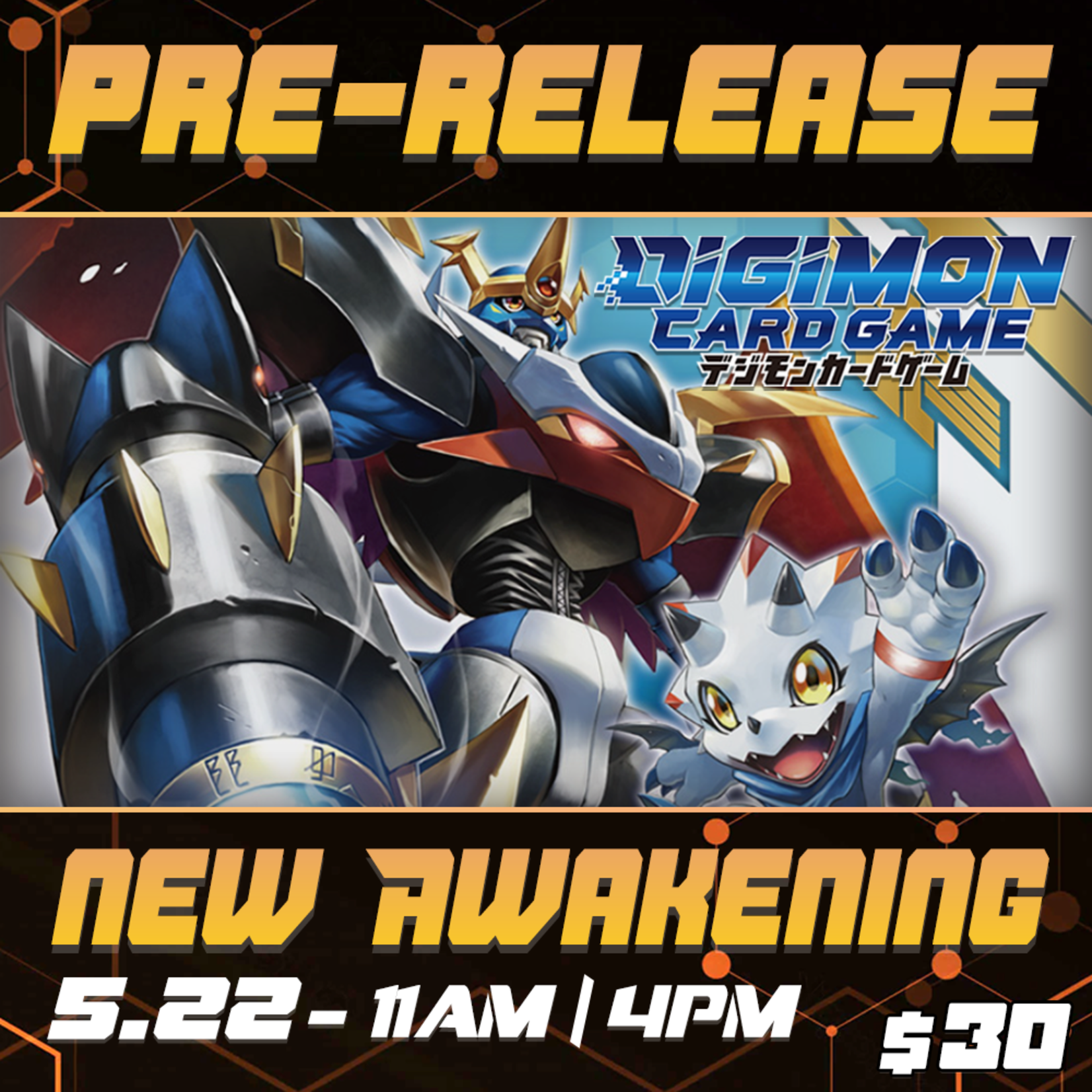 5/22 PRERELEASE - Digimon BT08: New Awakening - Sunday @ 11 AM
