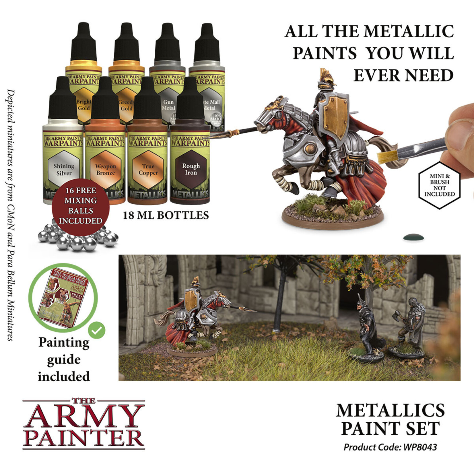 The Army Painter Warpaints: Metallics Paint Set (8 Colors)