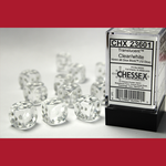 Chessex CHX 23601 Translucent Clear / White 16mm (12d6)