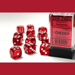 Chessex CHX 23604 Translucent Red / White 16mm (12d6)