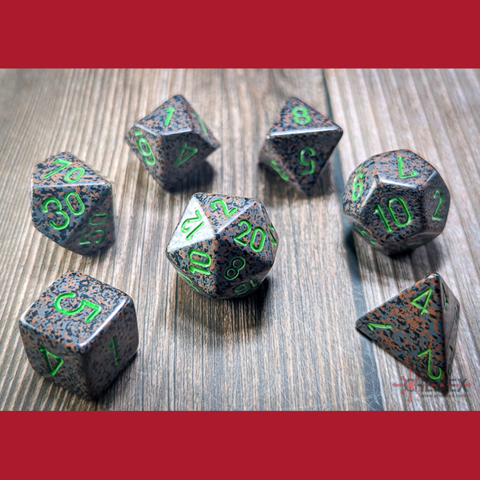 Chessex CHX 25310 Speckled Earth Polyhedral 7-die Set