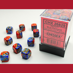 Chessex CHX 26829 Gemini Blue-Red / Gold 12mm (36d6)