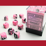Chessex CHX 26830 Gemini Black-Pink / White 12mm (36d6)