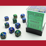 Chessex CHX 26836 Gemini Blue-Green / Gold 12mm (36d6)