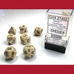 Chessex CHX 27402 Marble Ivory / Black Polyhedral 7-die Set