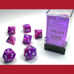 Chessex CHX 27457 Festive Violet White Polyhedral 7-die Set