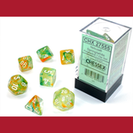 Chessex CHX 27555 Nebula Luminary Spring / White Polyhedral 7-die Set