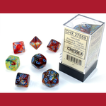 Chessex CHX 27559  Nebula Luminary Primary/Blue Polyhedral 7-die Set