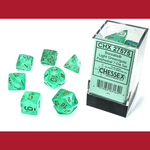 Chessex CHX 27575 Borealis Luminary Light Green / Gold Polyhedral 7-die Set