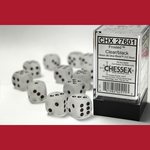 Chessex CHX 27601 Frosted Clear / Black 16mm (12d6)
