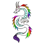 Foam Brain Games Pride Dragon Pins - Rainbow