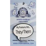 Foam Brain Games Speech Bubble Pins - They/Them Pronouns