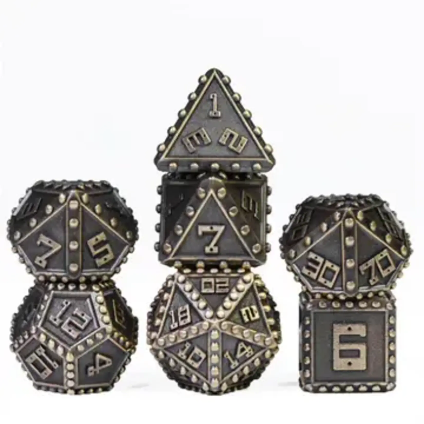 Foam Brain Games Brigandine Armor: Bronze - Metal RPG Dice Set