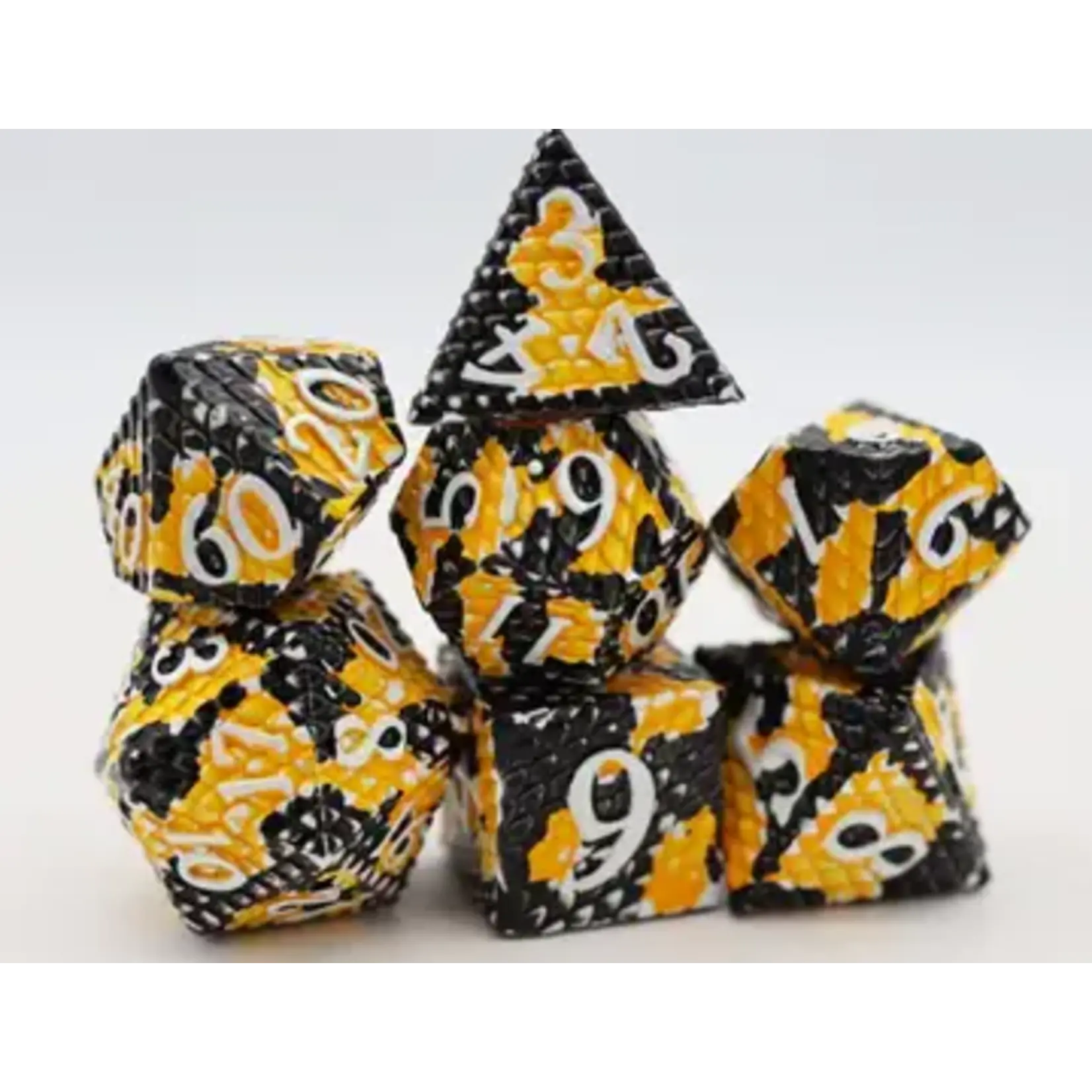 Foam Brain Games Dragon Scale: Bumblebee - Metal RPG Dice Set